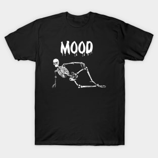 Lounging Funny Mood Skeleton Funny Goth Halloween T-Shirt
